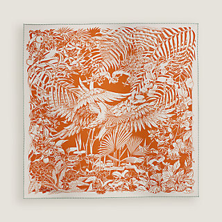 【素敵な両面柄】HERMES スカーフ カレ90 Flamingo Party Tattoo flamingo-party-tattoo-double-